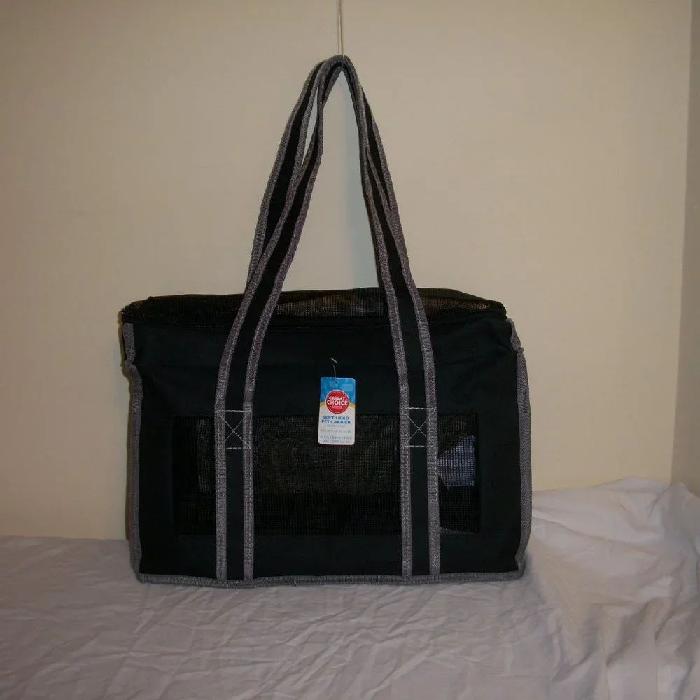 NWT Grreat Choice Black Soft Sided Pet Carrier